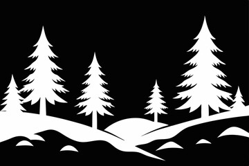 Obraz premium winter landscape vector