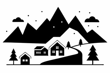 Fototapeta premium house in the mountains