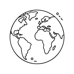 planet earth icon, planet earth vector illustration-simple illustration of planet earth, perfect for planet earth logos and icons