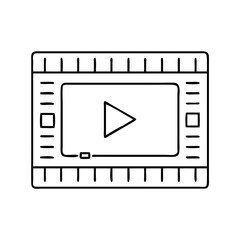 play video icon, play video vector illustration-simple illustration of play video, perfect for play video logos and icons
