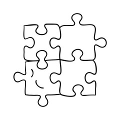 Fototapeta premium puzzle pieces jigsaw icon, puzzle pieces jigsaw vector illustration-simple illustration of puzzle pieces jigsaw, perfect for puzzle pieces jigsaw logos and icons