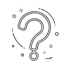 question mark icon, question mark vector illustration-simple illustration of question mark, perfect for question mark logos and icons