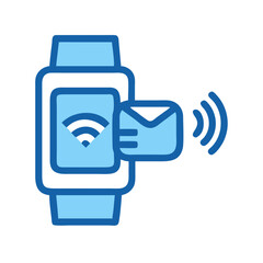 Smartwatch Contactless Payment Icon &mdash; Mobile Pay, Digital Wallet, NFC Symbol