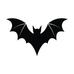 Fototapeta premium flying bat silhouette vector simple and sharp out