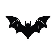 Fototapeta premium silhouette of a bat with spread wings vector minimal