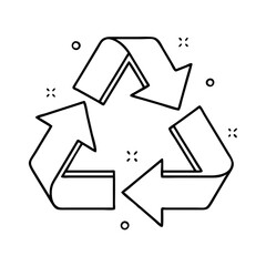 recycle symbol icon, recycle symbol vector illustration-simple illustration of recycle symbol, perfect for recycle symbol logos and icons