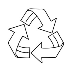 recycling arrows icon, recycling arrows vector illustration-simple illustration of recycling arrows, perfect for recycling arrows logos and icons