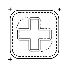 Fototapeta premium red cross sign icon, red cross sign vector illustration-simple illustration of red cross sign, perfect for red cross sign logos and icons