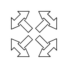 repeating rotation four arrows icon