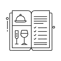 restaurant menu icon, restaurant menu vector illustration-simple illustration of restaurant menu, perfect for restaurant menu logos and icons