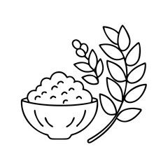 rice icon, rice vector illustration-simple illustration of rice, perfect for rice logos and icons