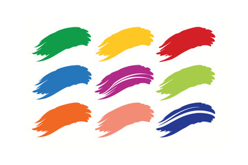 Obraz premium coloring vector brush strokes in different