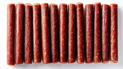 Healthy Snack Sticks Crafted from Natural Ingredients on White Background