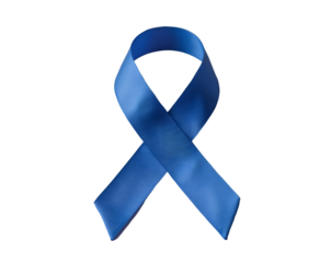 Striking close up of a vibrant blue awareness ribbon on an isolated setting emphasizing hope, solidarity and support for important causes and health awareness initiatives