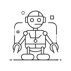 robot icon, robot vector illustration-simple illustration of robot, perfect for robot logos and icons