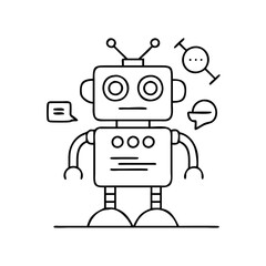 robot icon, robot vector illustration-simple illustration of robot, perfect for robot logos and icons