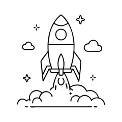 rocket ship icon, rocket ship vector illustration-simple illustration of rocket ship, perfect for rocket ship logos and icons