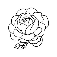rose icon, rose vector illustration-simple illustration of rose, perfect for rose logos and icons