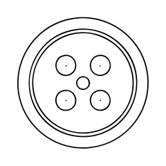 round button icon, round button vector illustration-simple illustration of round button, perfect for round button logos and icons