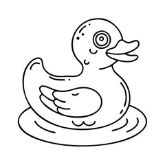 rubber duck icon, rubber duck vector illustration-simple illustration of rubber duck, perfect for rubber duck logos and icons
