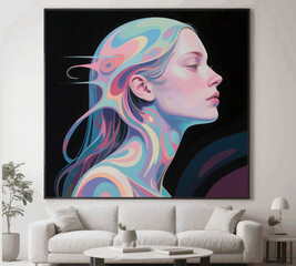 Modern Pop Art Portrait in Profile © yayan