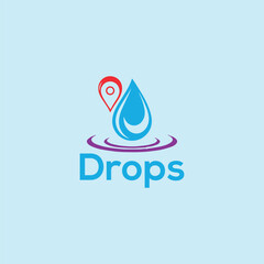 eco drop logo design vector