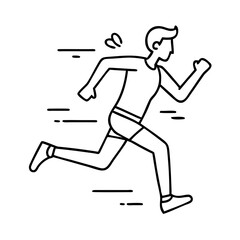 running man icon, running man vector illustration-simple illustration of running man, perfect for running man logos and icons