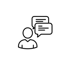 Telemedicine communication icon with chat bubbles  