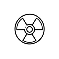 Fototapeta premium Radiation symbol graphic in minimalist style for blogs, websites, educational resources, health information, safety presentations, and awareness campaigns