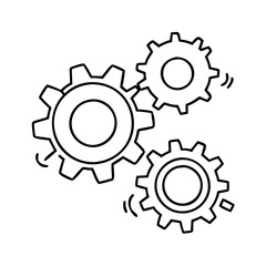 settings gears cogs icon, settings gears cogs vector illustration-simple illustration of settings gears cogs, perfect for settings gears cogs logos and icons