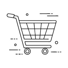 shopping cart icon, shopping cart vector illustration-simple illustration of shopping cart, perfect for shopping cart logos and icons