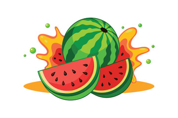 vector illustration of watermelon