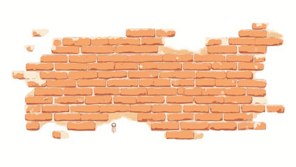 Obraz premium Brick wall background. Brick wall. A fragment of a brick wall background. Illustration of a brick wall.