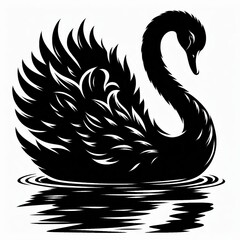 Fototapeta premium Graceful Swan Silhouette