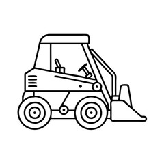 skid track loader icon, skid track loader vector illustration-simple illustration of skid track loader, perfect for skid track loader logos and icons