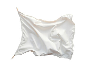 Symbol of Surrender, A Crumpled White Flag Representing Peace, Truce, and Negotiation in Times of Conflict or Crisis, emphasizing vulnerability and a desire for resolution