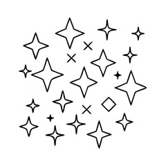 Obraz premium sparkle lights stars icon, sparkle lights stars vector illustration-simple illustration of sparkle lights stars, perfect for sparkle lights stars logos and icons