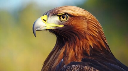 Fototapeta premium Majestic Golden Eagle Portrait: A Close-Up of Nature's Apex Predator