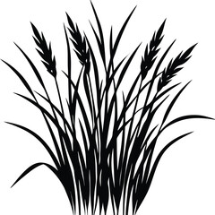 grass silhouette vector