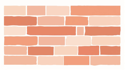 Obraz premium A simple brick wall with a white background. Brick wall background vector illustration. 