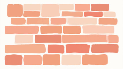 A simple brick wall with a white background. Brick wall background vector illustration. 