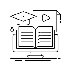 learning icon, learning vector illustration-simple illustration of learning, perfect for learning logos and icons