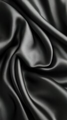 Obraz premium Draped, dark gray silk fabric