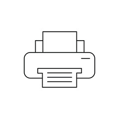 Printer line icon vector illustration on white background