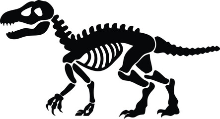 dinosaur skeleton silhouette art © Nathray