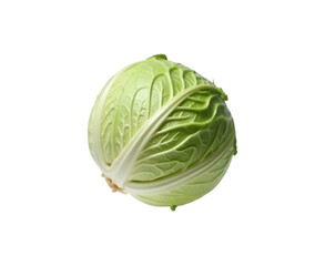 Fototapeta premium Vibrant Green Cabbage Isolated, A Close-Up View of Freshness, Nutritional Value, and Culinary Versatility in a High-Quality Food Photography