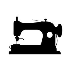 Vintage Sewing Machine Silhouette, a Timeless Tool for Tailoring and Needlework