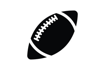 American football icon silhouette art vector on white background
