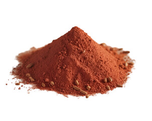 Vibrant Sumac Spice Still Life, A Culinary Delight Depicting Aromatic Sumac Powder and Seeds on a Clean Isolated Plain Background Perfect for Culinary Art