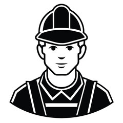 construction worker silhouette 